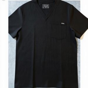 Like New- 5 Stitches Scrub Top Lot Men's 2XL Soft Stretch Black Nurse Medical